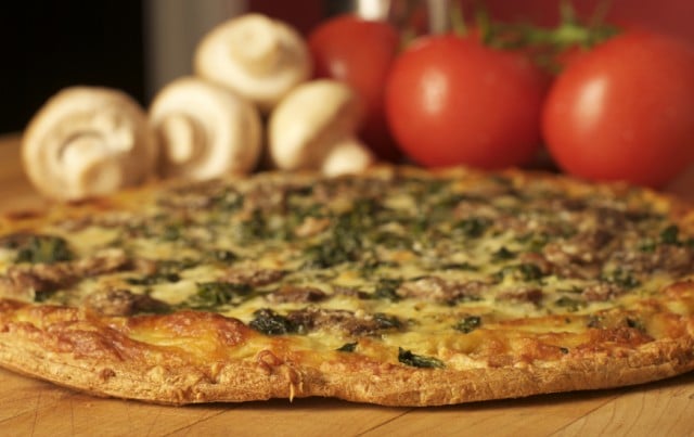 Spinach Cheese Pizza