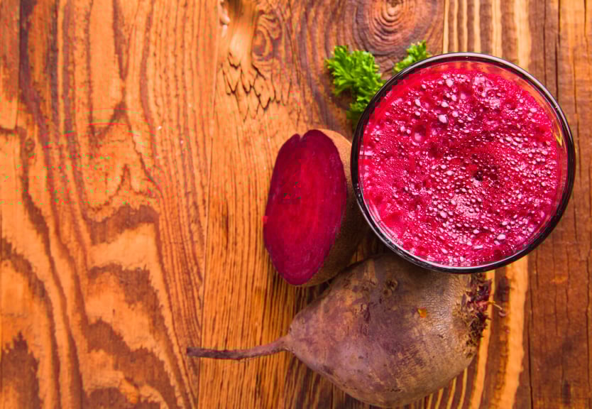 Glass of beet juice
