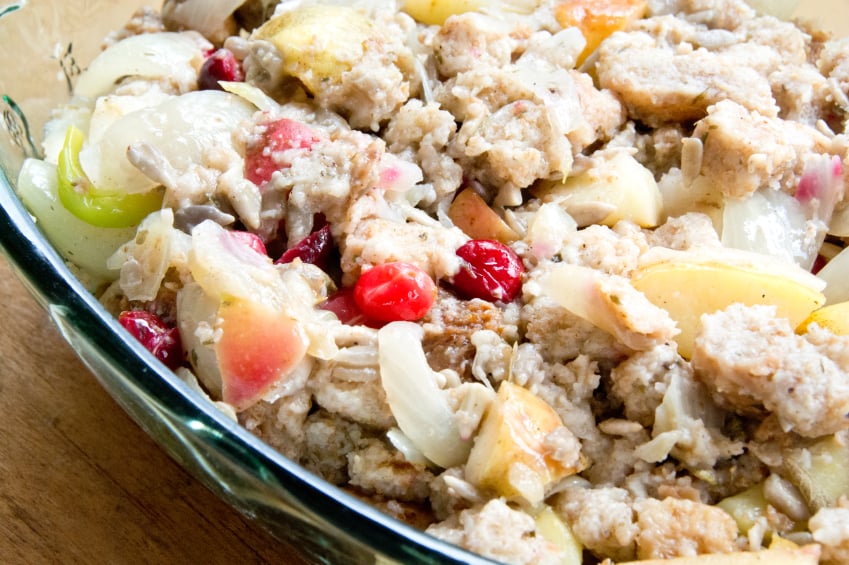 Cranberry apple stuffing, dressing