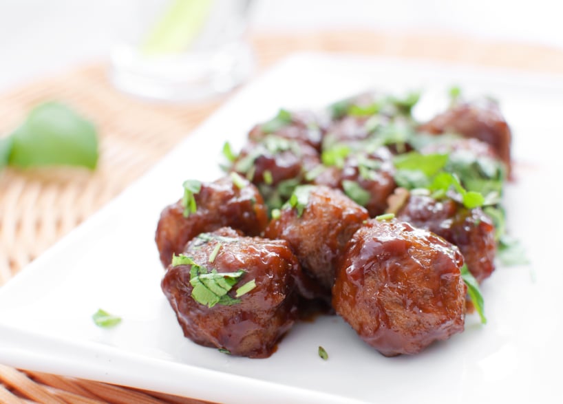 Lamb meatballs with mint