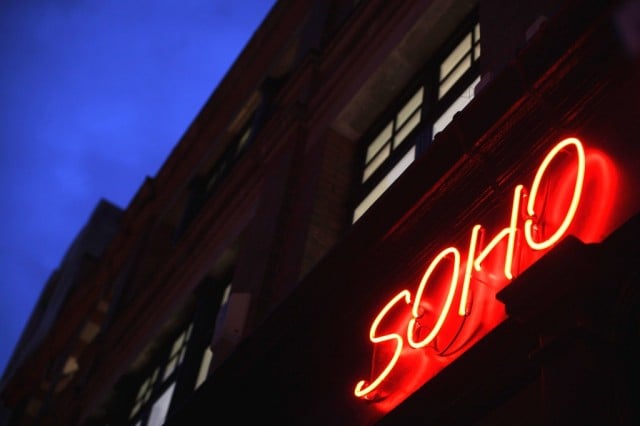 A red neon light illuminates a shop in Soho on November 29, 2011 in London, England. (Photo by Dan Kitwood/Getty Images)