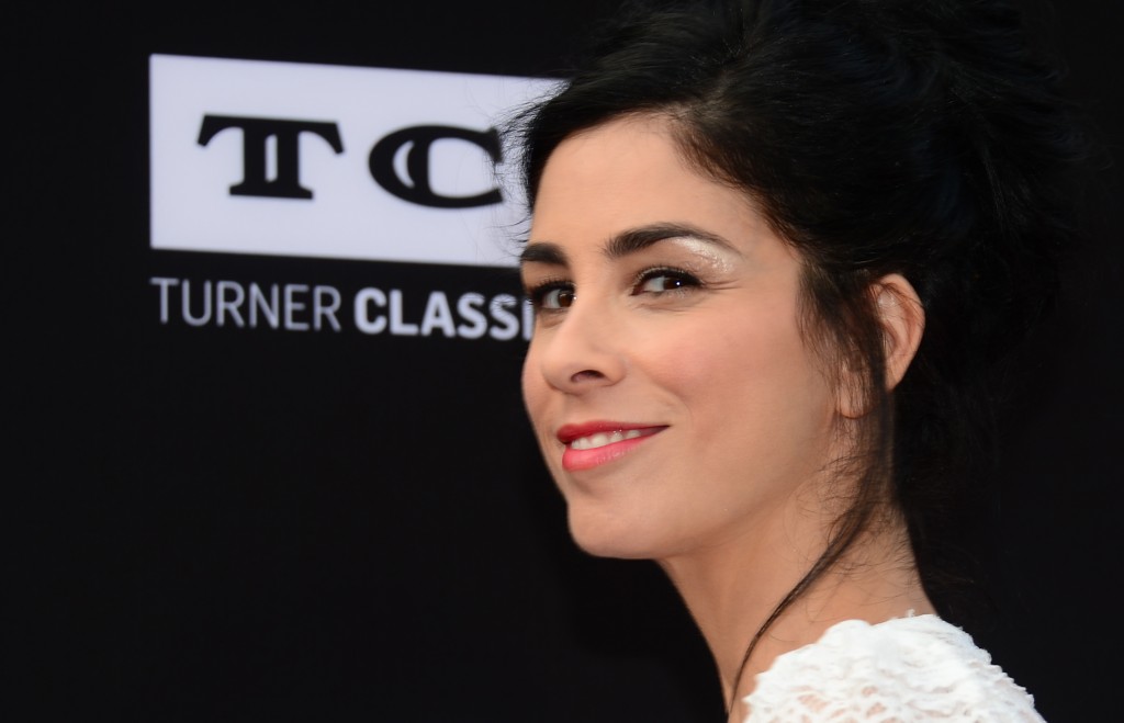 A close-up of Sarah Silverman as she attends a Turner Classic Movies event