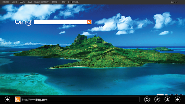 Address Bar tools in Microsoft's Internet Explorer 10