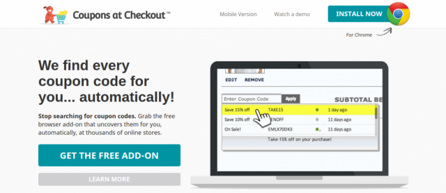 Coupons at Checkout