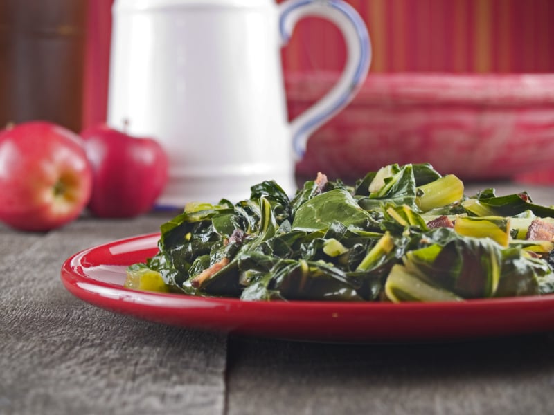 Collard greens, bacon
