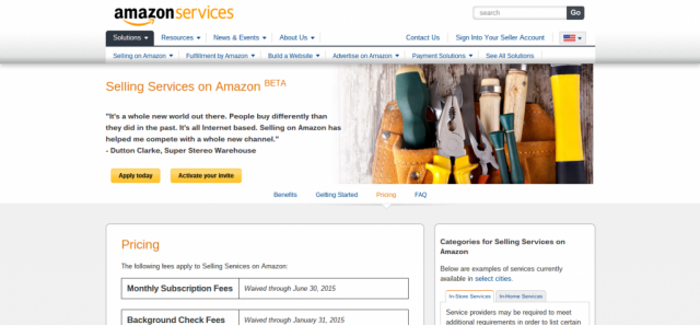 Selling Services on Amazon