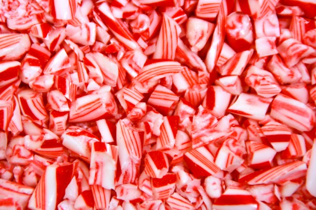 Pieces of Pepperment, candy canes
