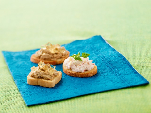Party Snacks, pate, crab, crackers