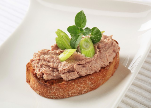 Toasted bread and pate