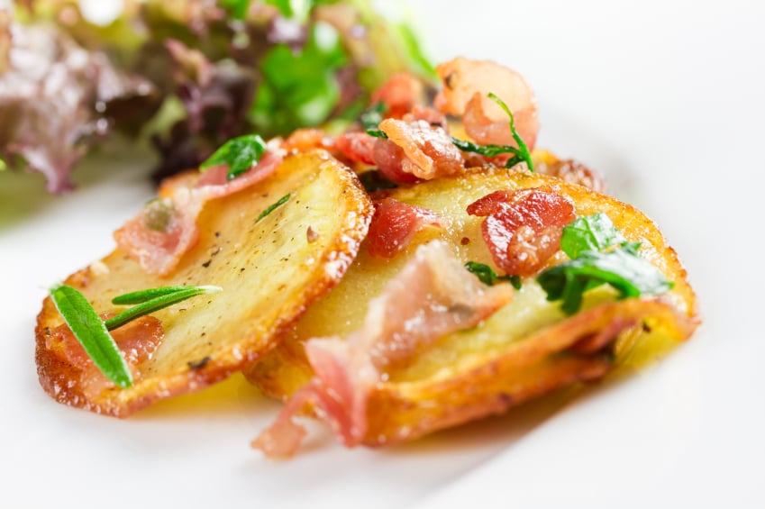 potatoes with toppings