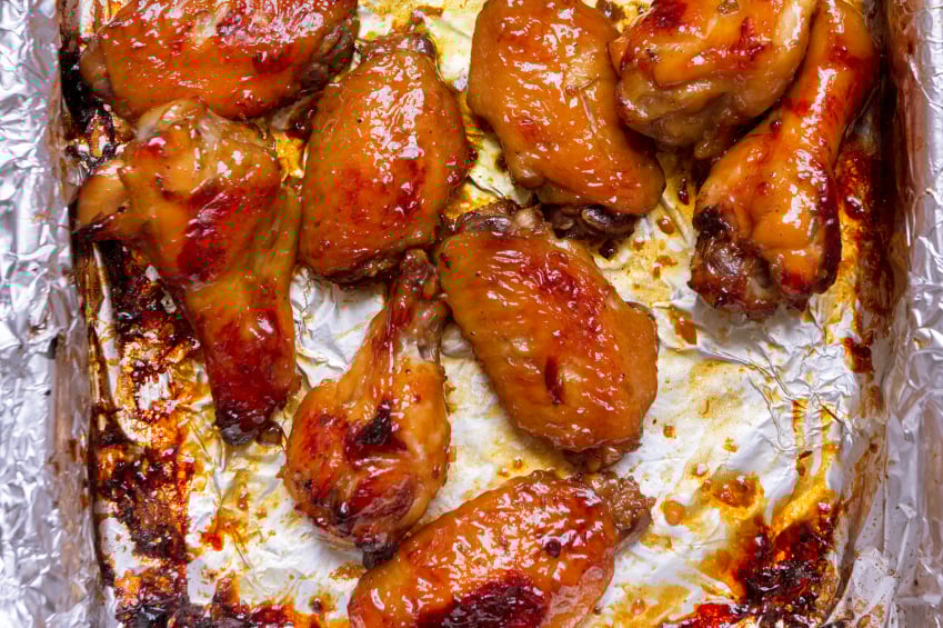 glazed chicken wings