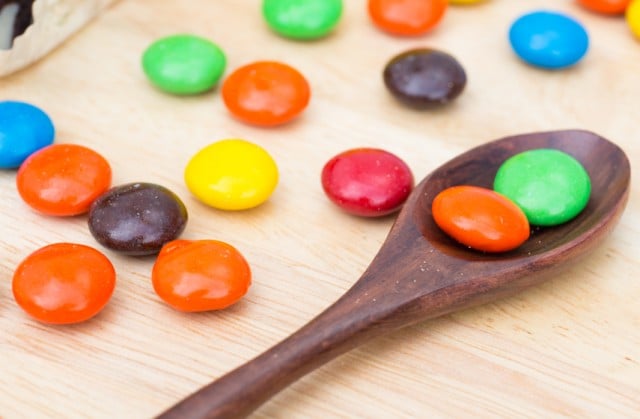 M&Ms, candy, chocolate