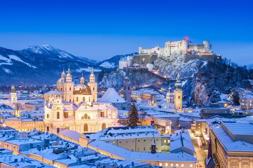 A snowy scene in Austria