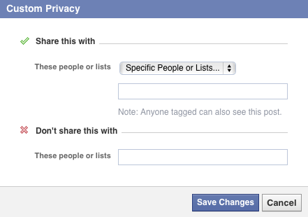 Custom Privacy Settings for Facebook Friends List