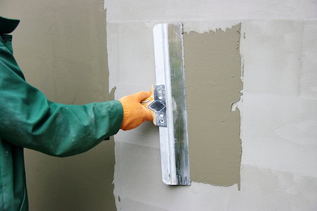 plaster on a wall