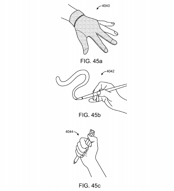 Magic Leap patent application fig. 45a, 45b, 45c