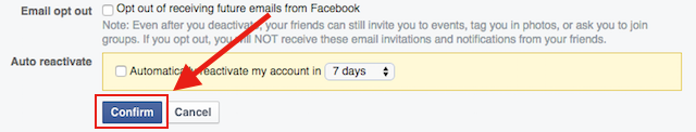 Steps to deactivate your Facebook account