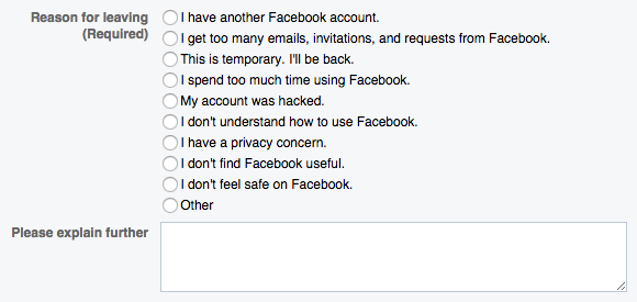 Steps to deactivate your Facebook account