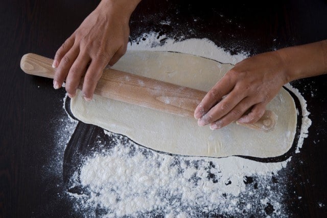 preparing pasta, dough