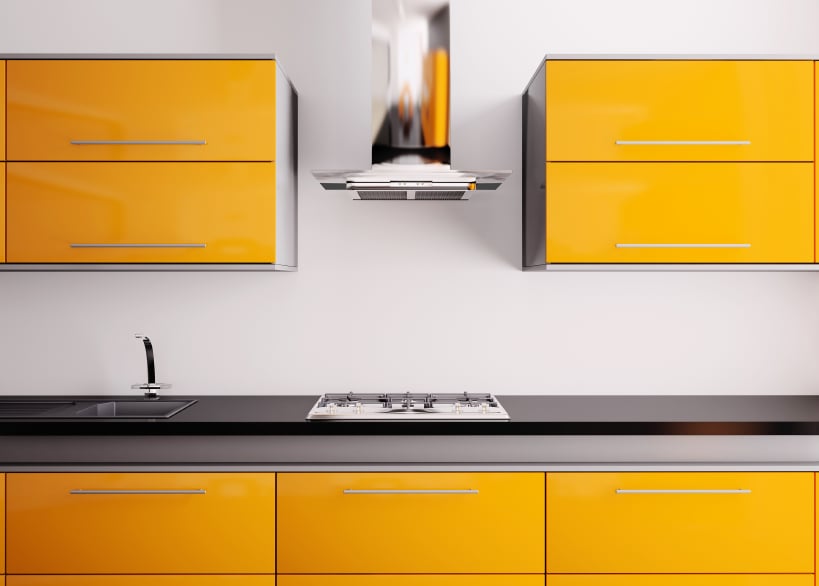 orange cabinets