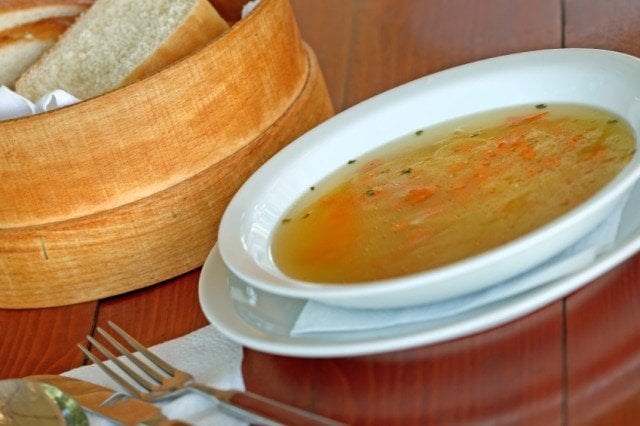 Soup, broth, carrots