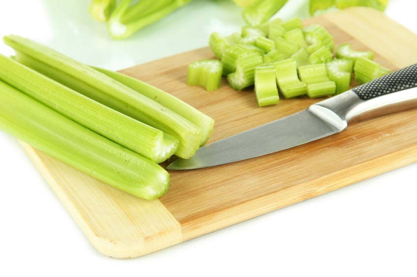 Cut celery