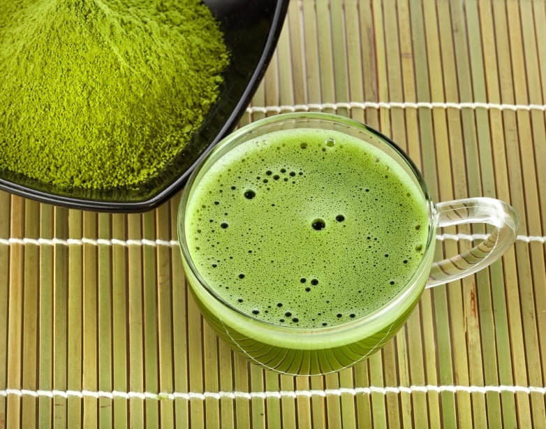 green tea, powder, drink