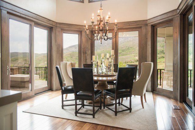 Kitchen interior, table and chairs