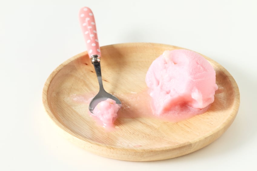 pink ice cream sorbet
