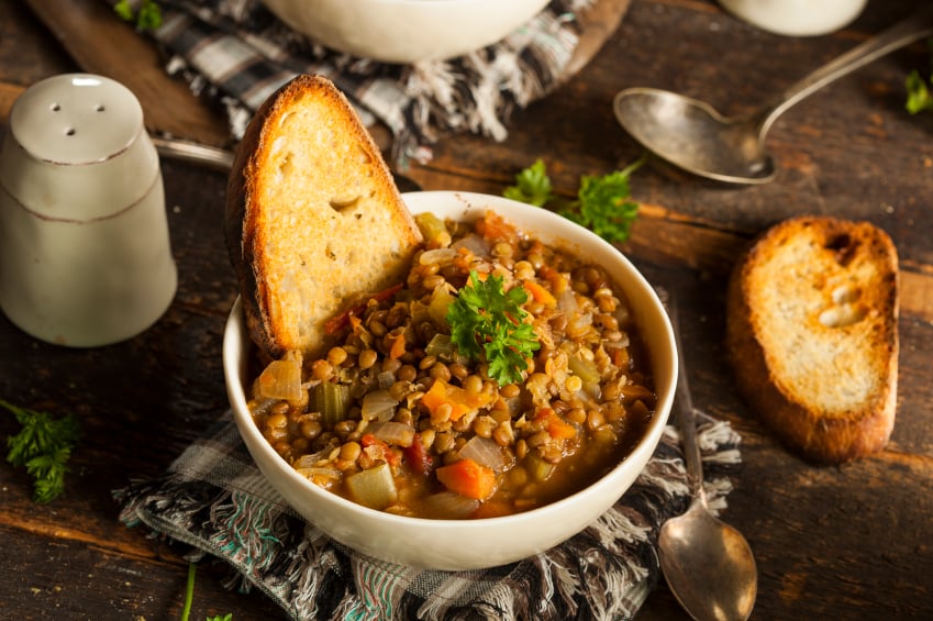Brown Lentil Soup, stew