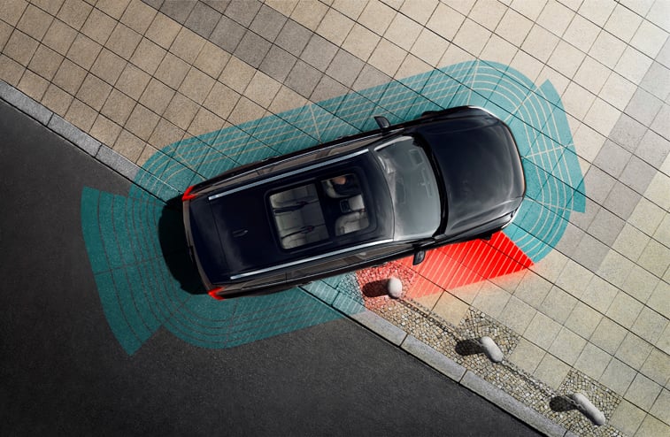 illustration of car sensors