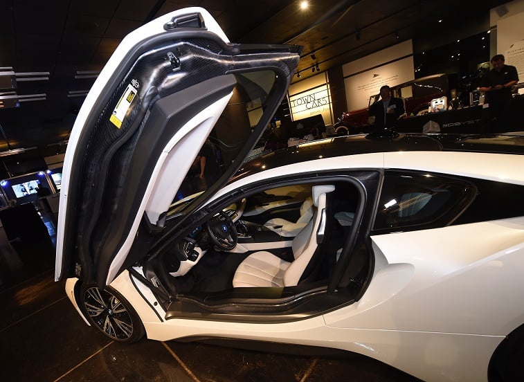 Luxury brand BMW showcases a new i8 model
