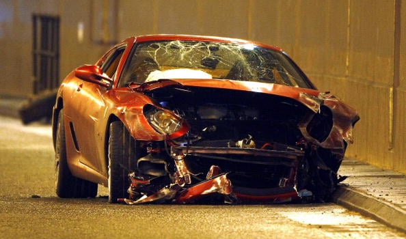 a damaged vehicle