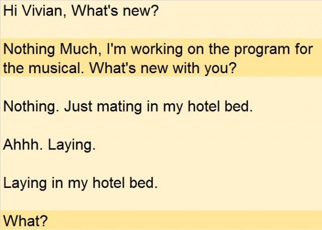 Business trip text fail