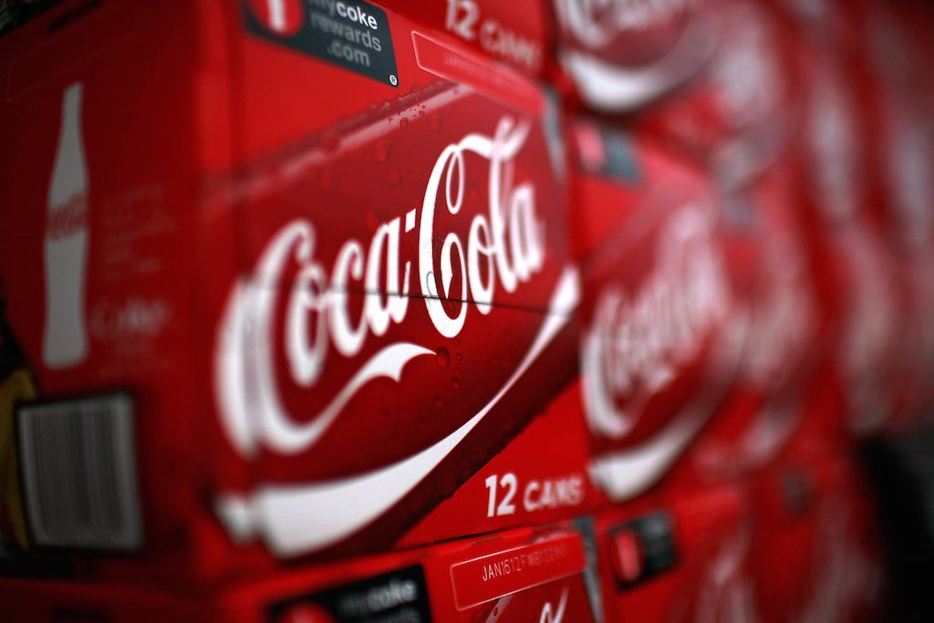 A detail view of Coca-Cola products at a convenience store on April 25, 2011 in Fort Worth, Texas. Coca-Cola Company, the world's largest soft drink maker, is expected to announce its 2011 first-quarter earnings report before the markets open Tuesday, April 26, 2011. (Photo by Tom Pennington/Getty Images)