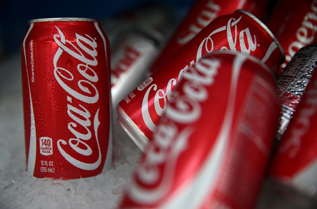 Cans of Coca Cola are displayed in a food truck's cooler on July 22, 2014 in San Francisco, California. The San Francisco Board of Supervisors will vote on Tuesday to place a measure on the November ballot for a 2-cents-per-ounce soda tax. If the measure passes in the November election, tax proceeds would help finance nutrition, health, disease prevention and recreation programs. (Photo by Justin Sullivan/Getty Images)