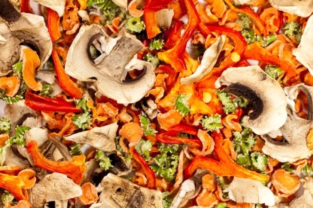 Dried vegetables, mushrooms, carrots
