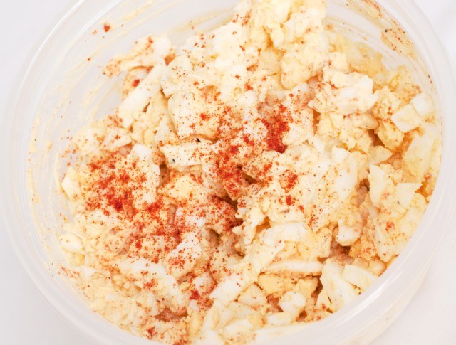 spicy Egg Salad with a dash of Paprika