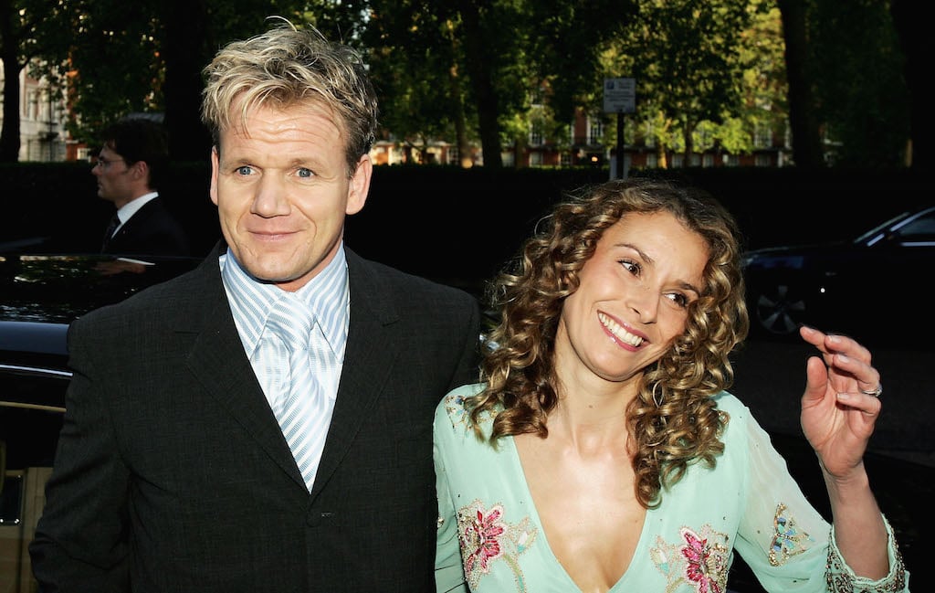 Gordon Ramsey and his wife Tana attend the launch party for his new restaurant Maze at it's London Marriott Hotel, Grosvenor Square location on May 24, 2005 in London, England. (Photo by Gareth Cattermole/Getty Images)