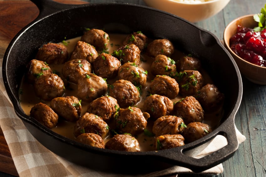 Homemade Swedish Meatballs with Cream Sauce