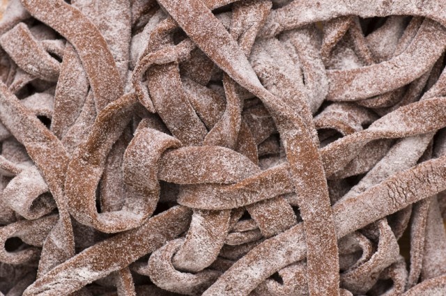 Homemade Chocolate Tagliatelle, Wheat Pasta