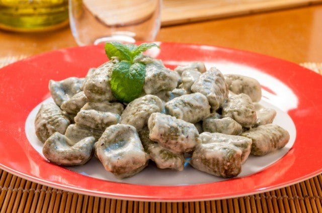 Spinach and ricotta gnocchi