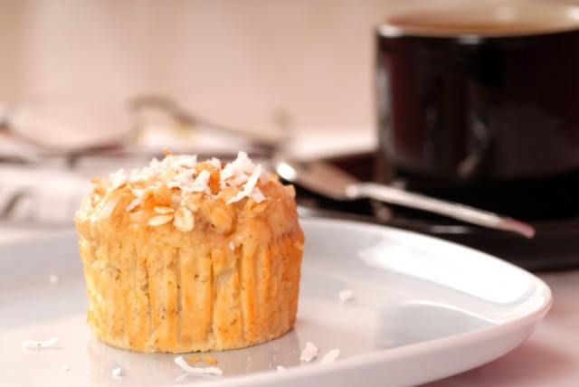 mango coconut walnut muffins