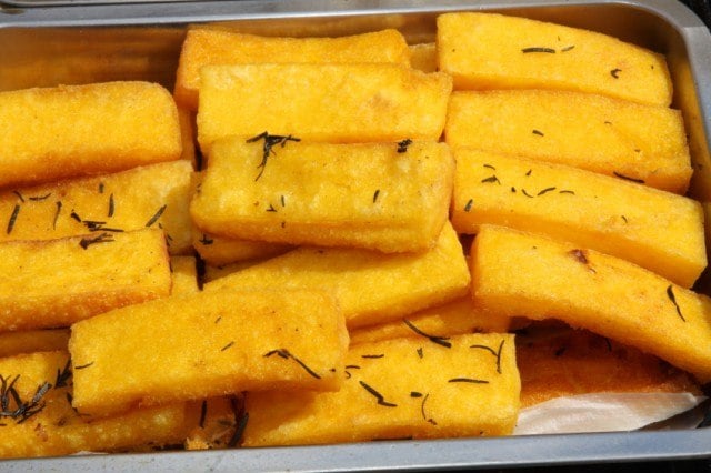 Polenta, baked, fries