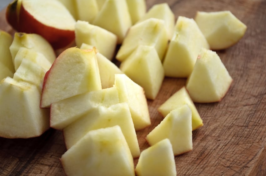 diced apples