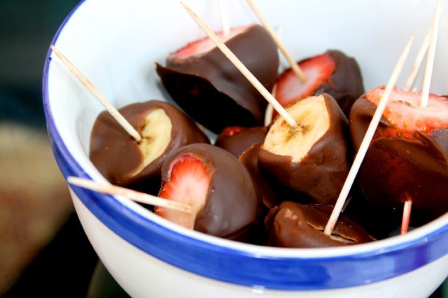 Strawberries, Bananas, Chocolate