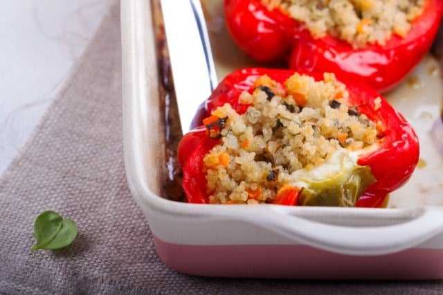 Stuffed Peppers, quinoa, vegetables