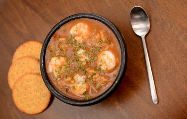 Soup, stew, shrimp gumbo