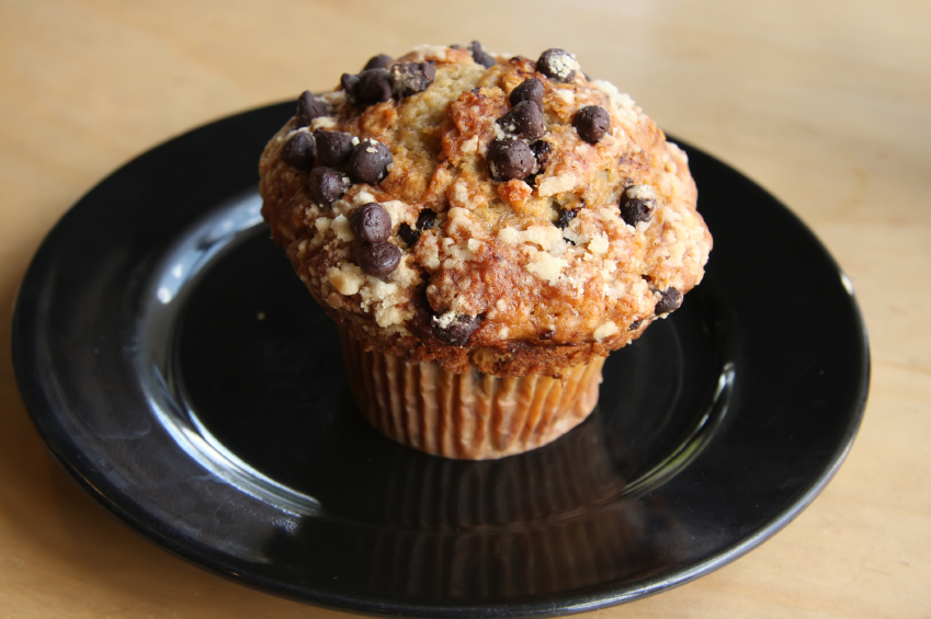 Banana chocolate chip muffin