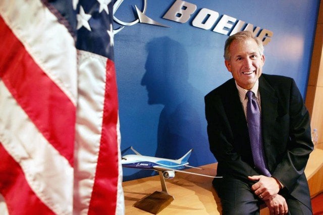 Paris, FRANCE: Boeing chairman James McNerney poses prior a meeting with the press at Boeing France's offices in Paris 03 May 2006. The head of US aeronautics giant Boeing said Wednesday he wanted to see the United States and the European Union reach a negotiated settlement at the WTO to a row over government aid to their aircraft manufacturers. Photo by Olivier Laban-Mattei/AFP/Getty Images
